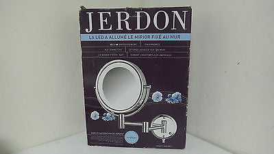 Jerdon HL88CL 8.5-Inch LED Lighted Wall Mount Makeup Mirror  D222R