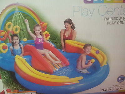 Intex Rainbow Ring Inflatable Play Center, 117" X 76" X 53", for Ages 2+ J91616J