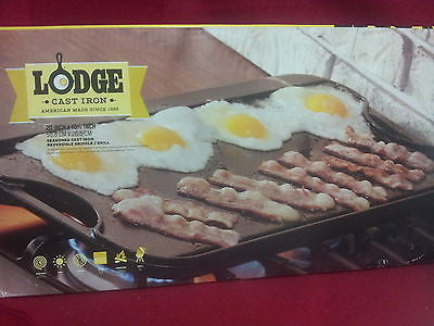 Lodge Logic Grid Iron Griddle Cast Iron Pre-Seasoned 20" X 10-7/16"  J8263K