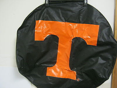 TENNESSEE VOLUNTEERS NCAA SPARE TIRE COVER BLACK  SIZE E J326E