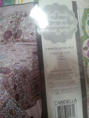 Pegasus Home Fashions Vintage Collection Candella Quilt/Sham , Full/Queen J9106G