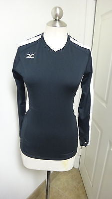 Mizuno Women's Techno Volley IV Long Sleeve Jersey BLACK/ WHITE SMALL D71818A