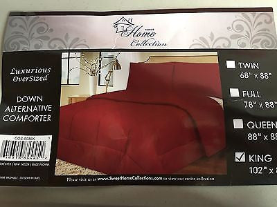 Sweet Home Collection White Goose Down Alternative Comforter Burgundy J1013ARQ2