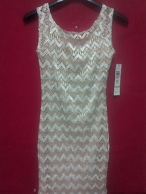 Jump Junior's Short Chevron Glitter Lace Dress with Low Back J10810D