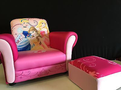 Delta Children Upholstered Chair with Ottoman, Princess I928YRT