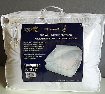 Grand Down All-Season Down Alternative White Comforter, Full/Queen    V929TRT