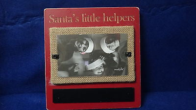 Mud Pie Frame with Chalkboard, Santa's Helper   D862E