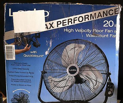 Lasko 2264QM 20-Inch Max Performance Floor/Wall Mount Fan   I105TRS