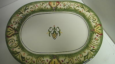 FITZ & FLOYD~GIARDINO~OVAL SERVING PLATTER 16.5" J418D