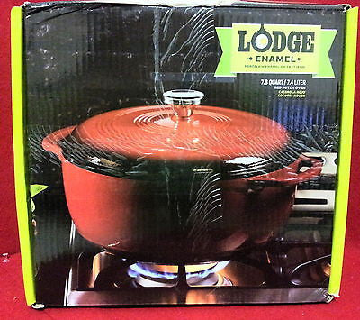 Lodge Color EC7D43 Enameled Cast Iron Dutch Oven, Island Spice Red    I9307K