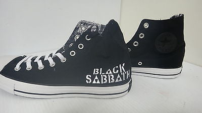 Converse Chuck Taylor CT Hi Black Sabbath Sneakers, Black - 9.5M/11.5W  J7275O