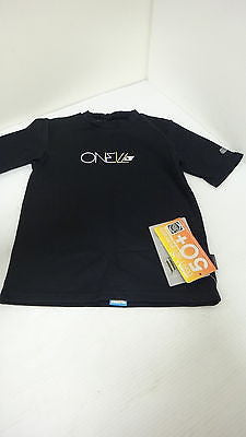 O'Neill Youth Skins Short Sleeve Rash Tee, Black - Size 4 D7149O