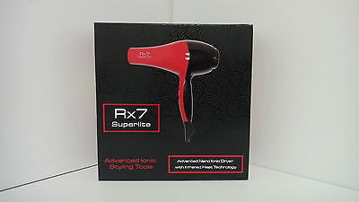 Rx7 Superlite Advanced Ionic Tourmaline Hairdryer, Black/Red    I4205F