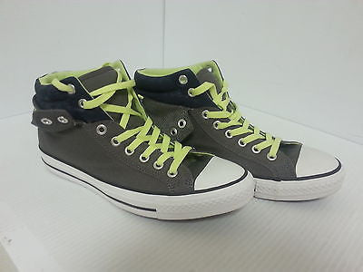 Converse Unisex Chuck Taylor All Star Sneakers, Charcoal/Green - 9M/11W  I7239R