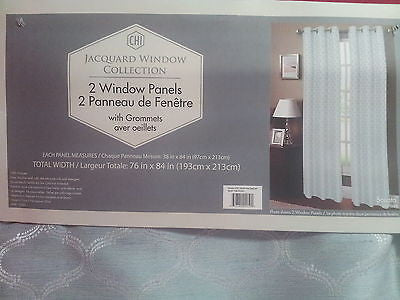 indow Elements Sonata Woven Lattice Jacquard 76 x 84 in. Grommet Curtain J9176G