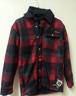 Sessions Men's Outlaw Plaid Jacket, Red - Small   I1013D