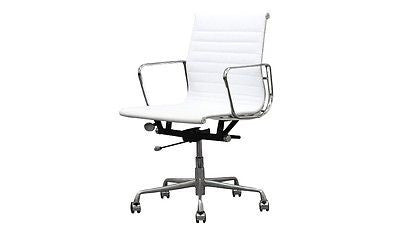 Manhattan Comfort MC-614-WH Metro AL Mid-Back Adjustable Office Chair  I105DRA