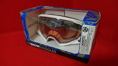 K2 Photokinetic Goggles, White/Vermilion Methane Silver   I844B