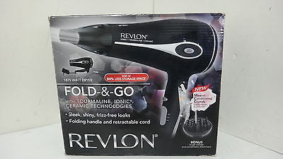 Revlon 1875W Rectractable Cord, Fold & Go Hair Dryer   D2114A