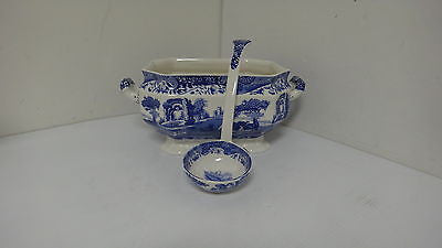 Spode Blue Italian Soup Tureen and Ladle Set   D1286I