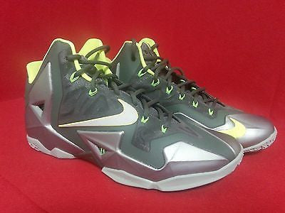 Nike Men's Lebron XI Basketball Shoes, Mica Green/Gray - Size 10   I72810O