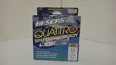 Hi-Seas Quattro 100% Fluorocarbon Line,  25 lb/1000 Yds   D71814A