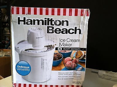 Hamilton Beach 68330N 4-Quart Automatic Ice-Cream Maker,Cream J925CRA