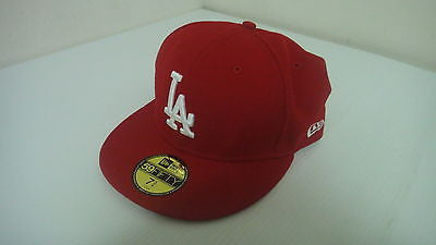 MLB Los Angeles Dodgers Scarlet with White 59FIFTY Fitted Cap, 7 3/4    G8218A