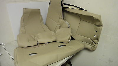 Coverking custom seat covers (1 row) premium Leatherette solid cashmere  I3279P