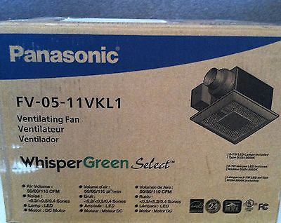 Panasonic FV-05-11VKL1 Whisper Select Fan/Light, Green  V915QRE