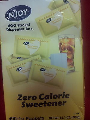 N'Joy Zero Calorie Sweetener, Yellow Sucralose 400 count,1 gram. J986L