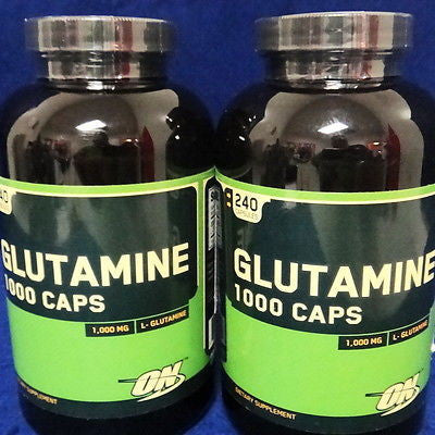 Optimum Nutrition Glutamine 1000mg, 60 Capsules (Pack of 2)   D8267M