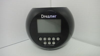 Dreamer Illuminated Projector Clock Featuring Nature Sounds, Black   I4246H