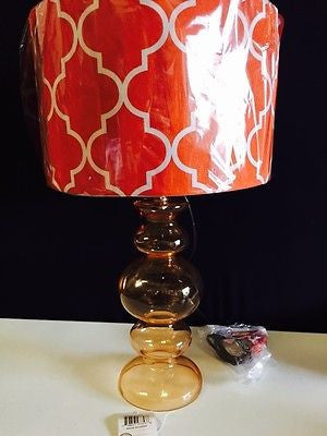 Deco 79 Glass Bubble Table Lamp, 26-Inch, Orange V81127RG