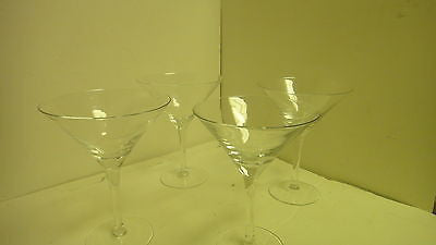 Impulse Crackle Martini Hand-Crafted Glass, Clear, Set of 4 .(J5272D)