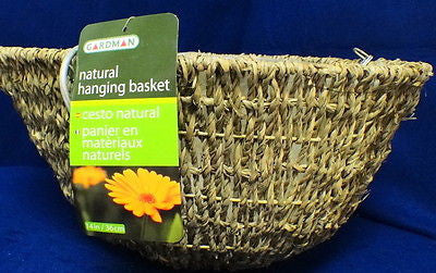 Gardman R490 Woven Rope Hanging Basket, 14" Diameter    D1097C