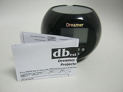 Dreamer Starlight Projector Clock - Black G5124I