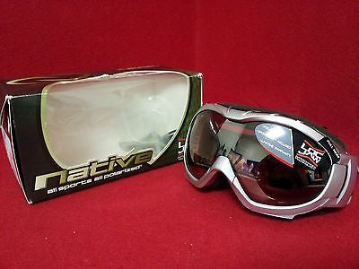 Native Eyewear Mission Goggles, Platinum/Chrome Reflex    I73110I