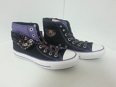 Converse 545005F Women's CT Two Fold Hi Black Trainers   I7247O