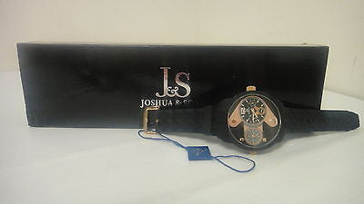 Joshua & Sons Men's JS52RG Black Multi-Function Watch    I165C