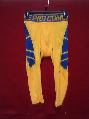 Nike Men's Pro Combat Hypercool Compression 3/4 Tights, Mango/Blue - L  I7305G