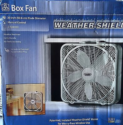 Lasko 3720 20" Weather-Shield Performance Box Fan   I1012FRD