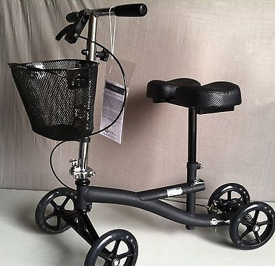 Roscoe ROS-KSB Knee Scooter with Basket, Black - 8"   V106HRU