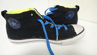 CONVERSE Men's All Star Mid  Black/Elec Blue Lemo 12.0 M   D7242O