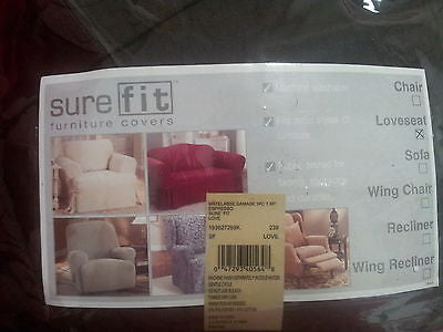 Sure Fit Matelasse Cushion Loveseat Slipcover, Espresso J92414L