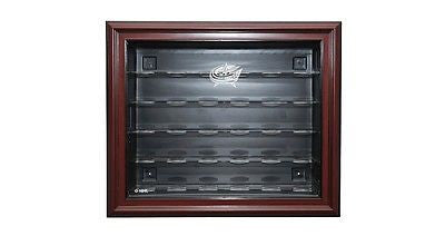 Columbus Blue Jackets 30 Puck Cabinet Style Display Case, Mahogany G6241RC