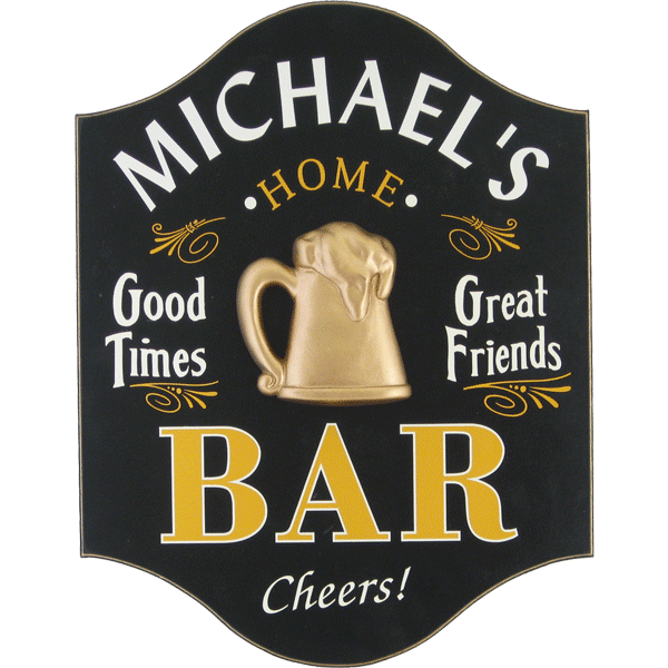 BAR MC Wood Sign