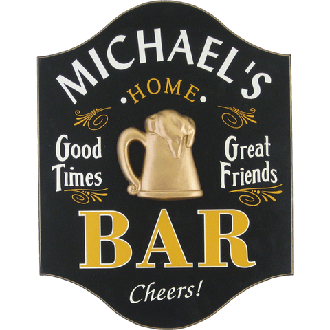 BAR MC Wood Sign