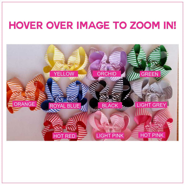 Stripe 6-inch Hair Bow