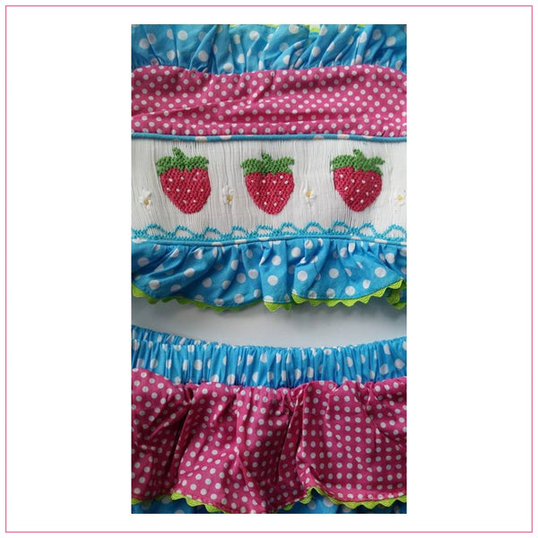 Strawberry Smocked Bikini